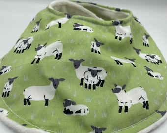 Baby Bib, drool bib, dribble bib, sheep, farm, baby gift, baby shower gift, baby girl, new baby, baby,
