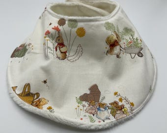 Baby bib Dribble bib, drool bib, baby gift,new baby, baby shower gift, adjustable bib, baby accessory, rabbit , new baby,