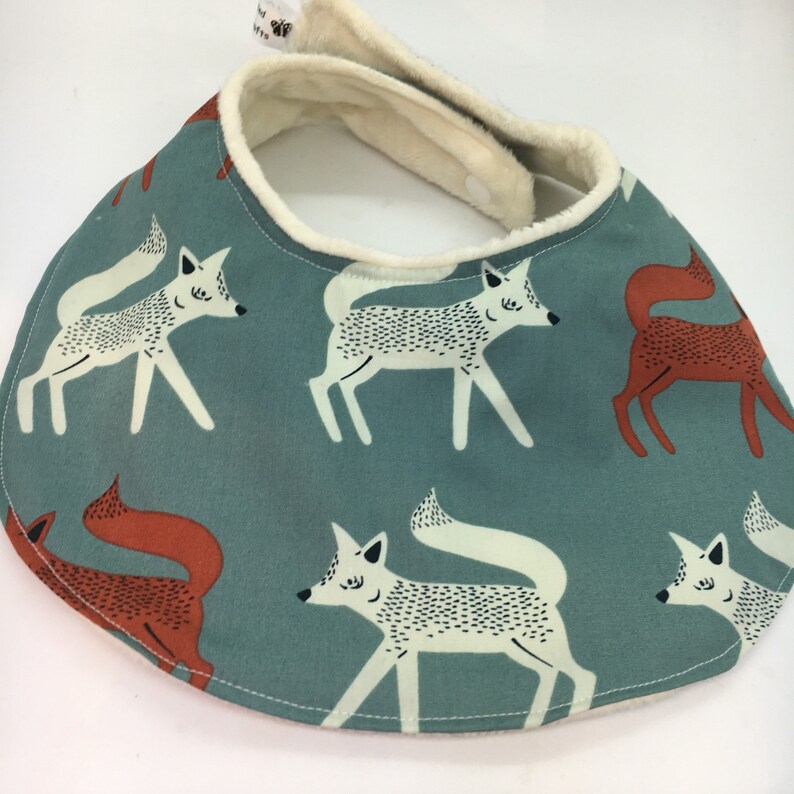 drool bib baby Bib woodland,baby gift baby shower gift baby accessory dribble bib fox new baby gift