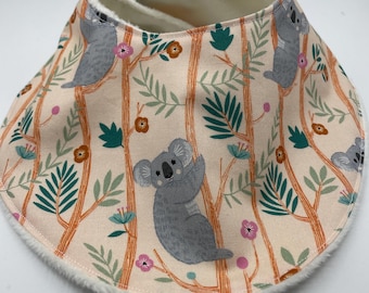 Baby bib ,  baby gift , drool bib , adjustable, baby shower, new baby, baby, baby gift, , dribble, drool, koala, Australia