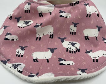 Baby Bib, drool bib, dribble bib, sheep, farm, baby gift, baby shower gift, baby girl, new baby, baby,