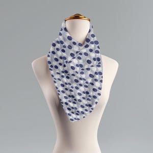 Dark Blue & White Polka-dot Wave Pattern - Chic Accessory, Gift for Her, Perfect for Spring, Anniversary Birthday Gift, Gift for Mom