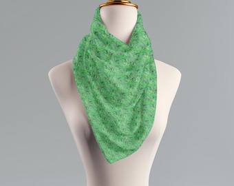 Green Polyester Scarf: Nature-Inspired Lightweight Accessory