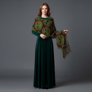 what color shawl with emerald green dress Bridesmaid Cover up Green Jade, Wedding Dress Shawl for Mother of the  Bride, Boho Bridesmaid Robes, Maid of Honor Gifts, Wedding Accessory