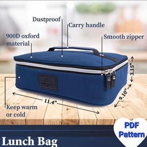 Digitales Schnittmuster, Bento Innentasche Schnittmuster, Lunchbag Schnittmuster, Elegante DIY Lunch Bag, Schnittmuster, Instant Download PDF
