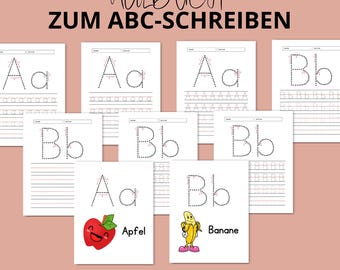 ABC Writing Exercises for Children | 119 Pages of Letter Training | Preschool & Elementary School | Printable PDF Workbook | Instant Download