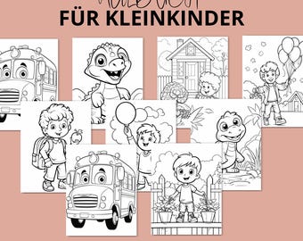 Coloring Book for Toddlers – 20 Pages of Easy Coloring Pages | PDF Download | With PLR License | Printable Coloring Book