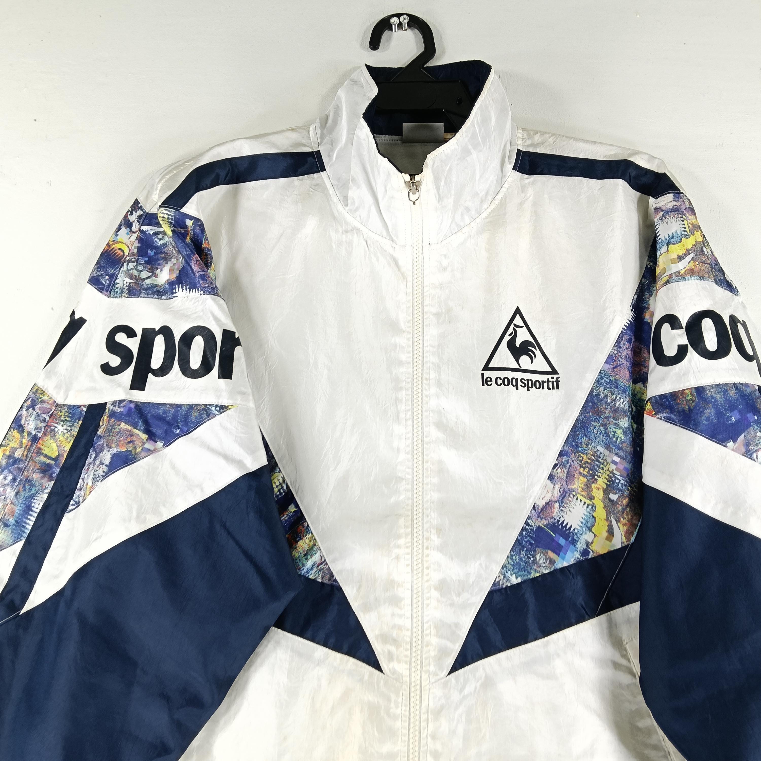 CHARI＆CO × le coq sportif TEAM WIND JKT Vintage 90's Le Coq Sportif White Multicolor Large Windbreaker Le