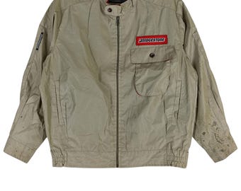 Vintage 90's Bridgestone Motorsport Brown Medium Jacket