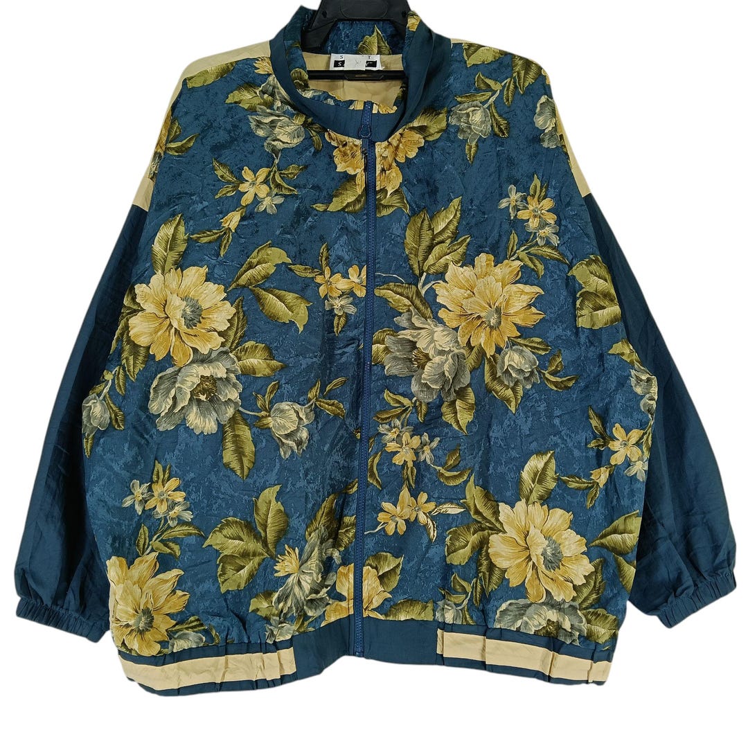 Vintage 90's Savvy Sport Flower Overprint Multicolor Xxlarge