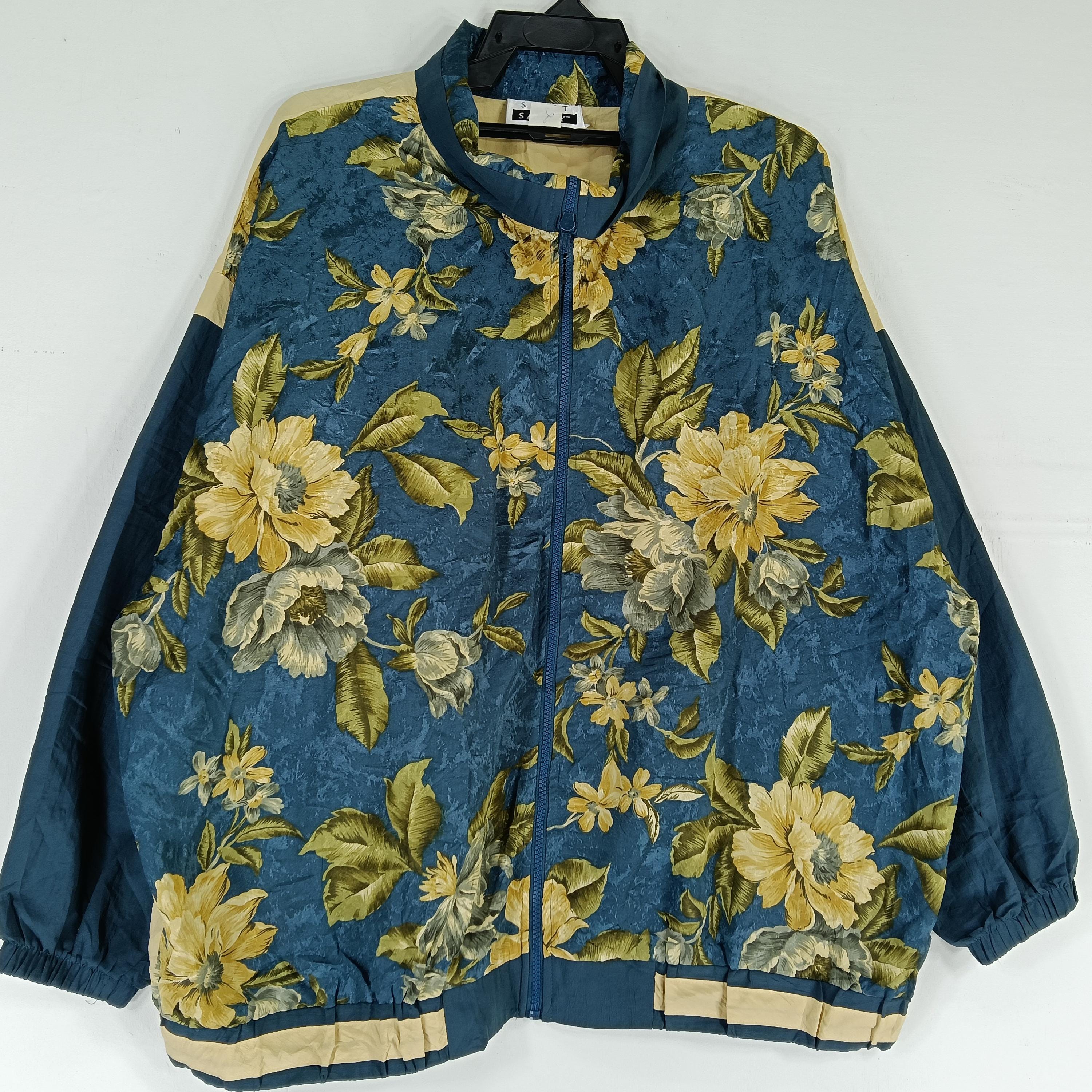 【Vintage】flower jacket Vintage 90's Savvy Sport Flower Overprint Multicolor Xxlarge