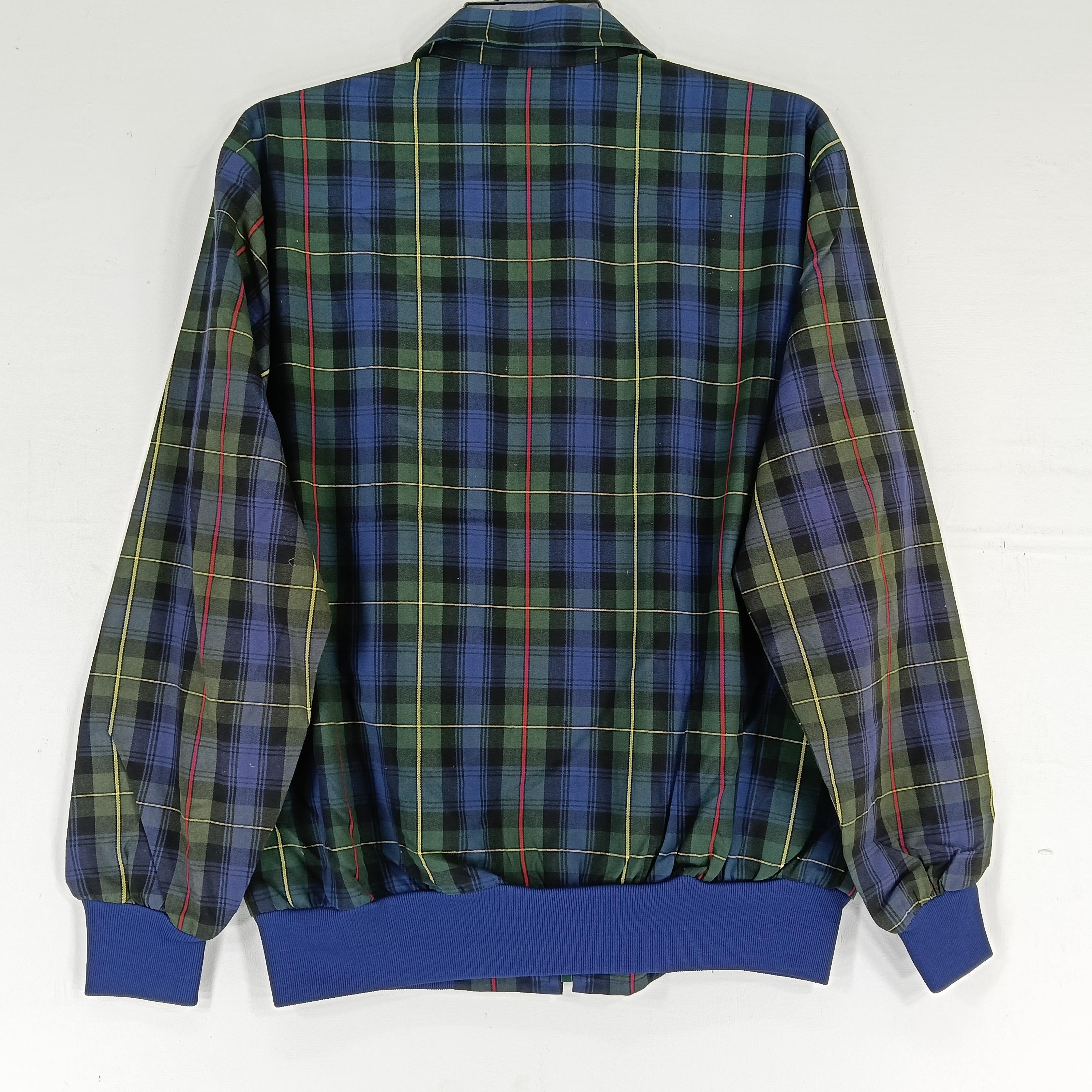 Vintage 90s Chemise Lacoste Checkered Green Medium Jacket Lacoste