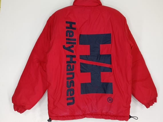 Vintage 90er Jahre Helly Hansen Wendejacke Rote Medium Helly