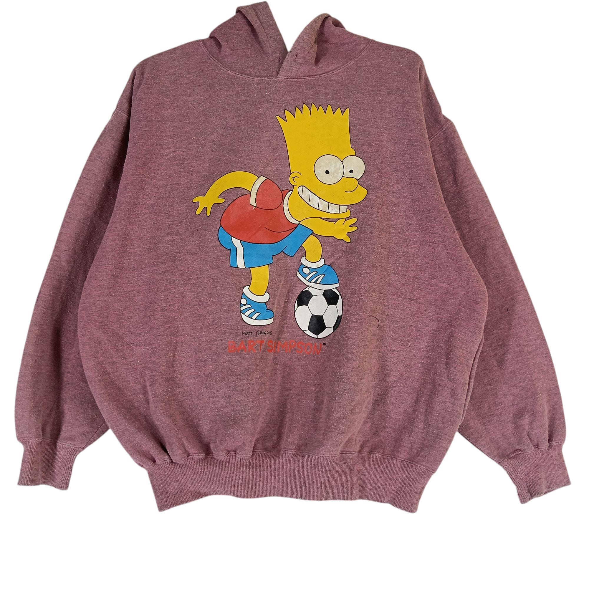 Vintage 90's Bart Simpson Soft Red Large Sweater Bart Simpson