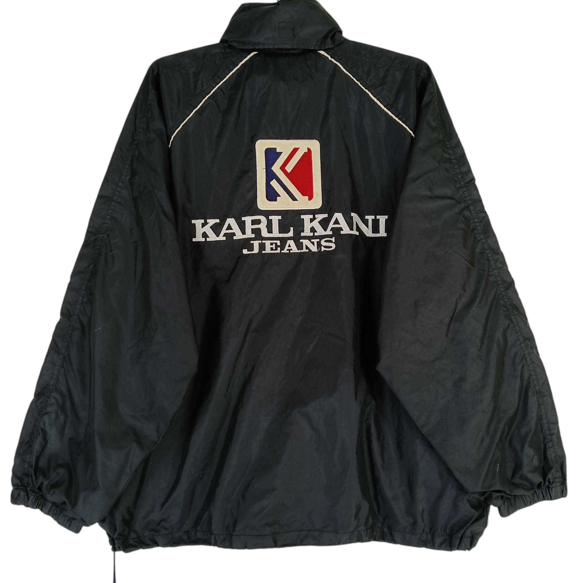 Vintage 90's Karl Kani Jeans Black Large Windbreaker Karl Kani Hip