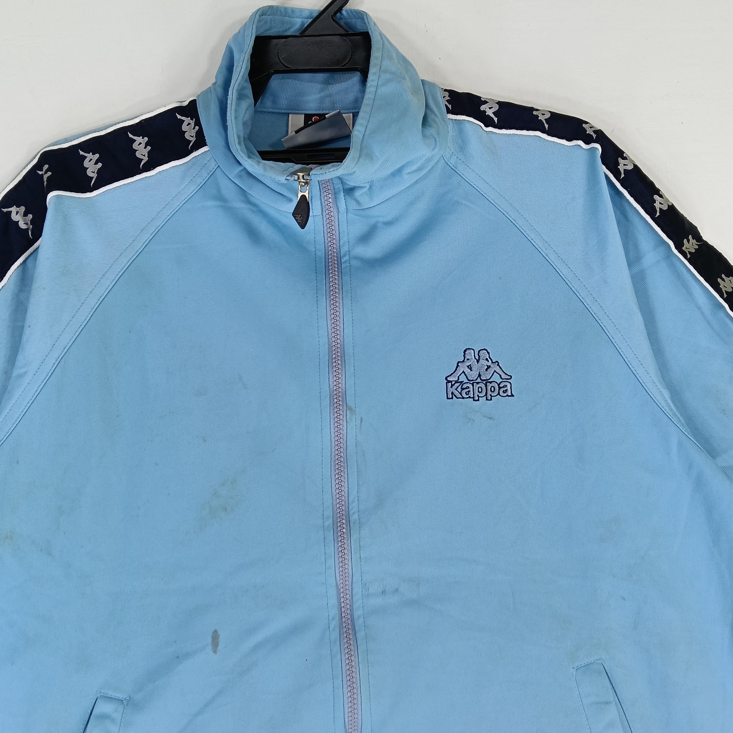 Vintage 90's Kappa Side Tape Short Sleeve Blue Medium Jacket Kappa