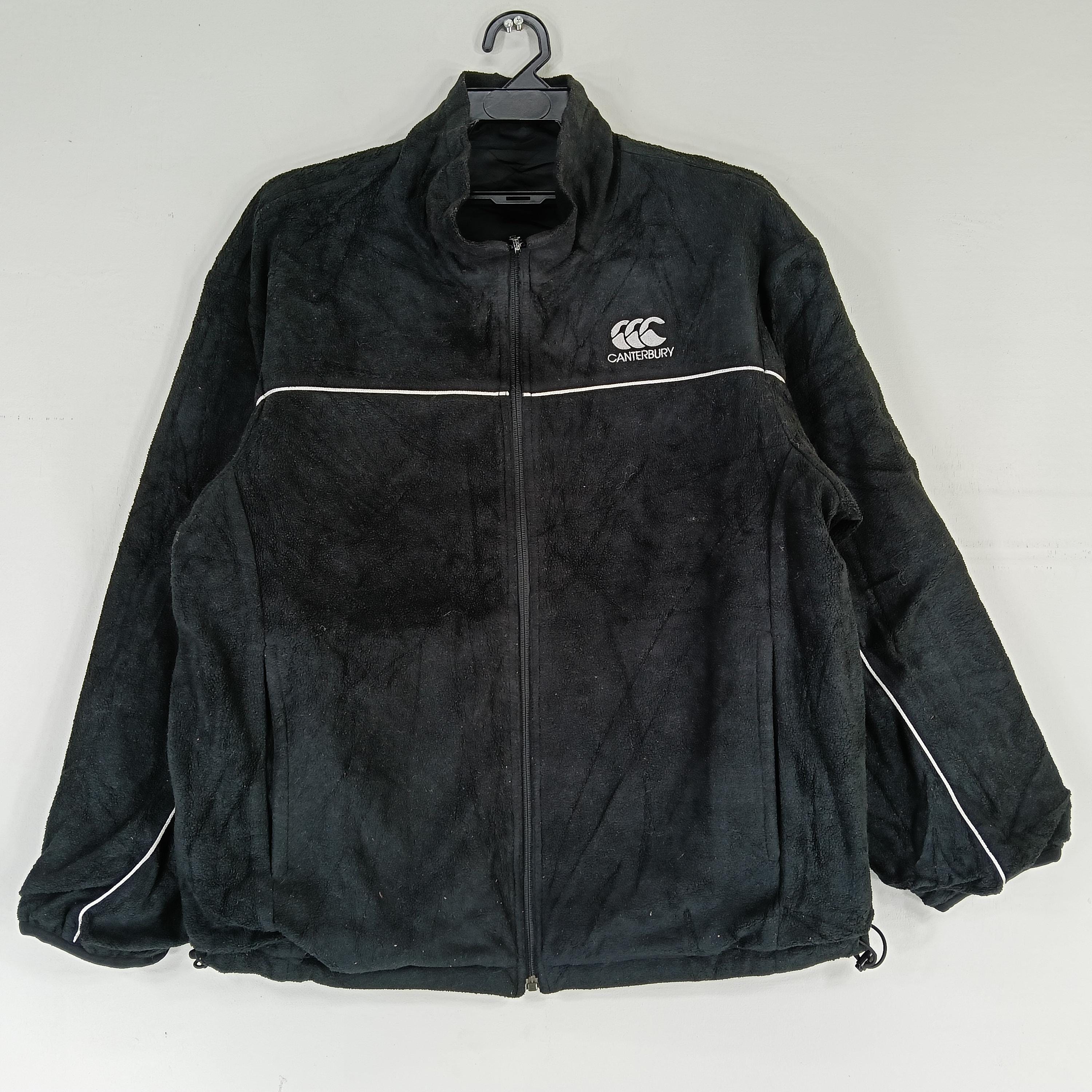 Canterbury Jacket XL ブラック Vintage 90's Canterbury Black Fleece Large Jacket Canterbury