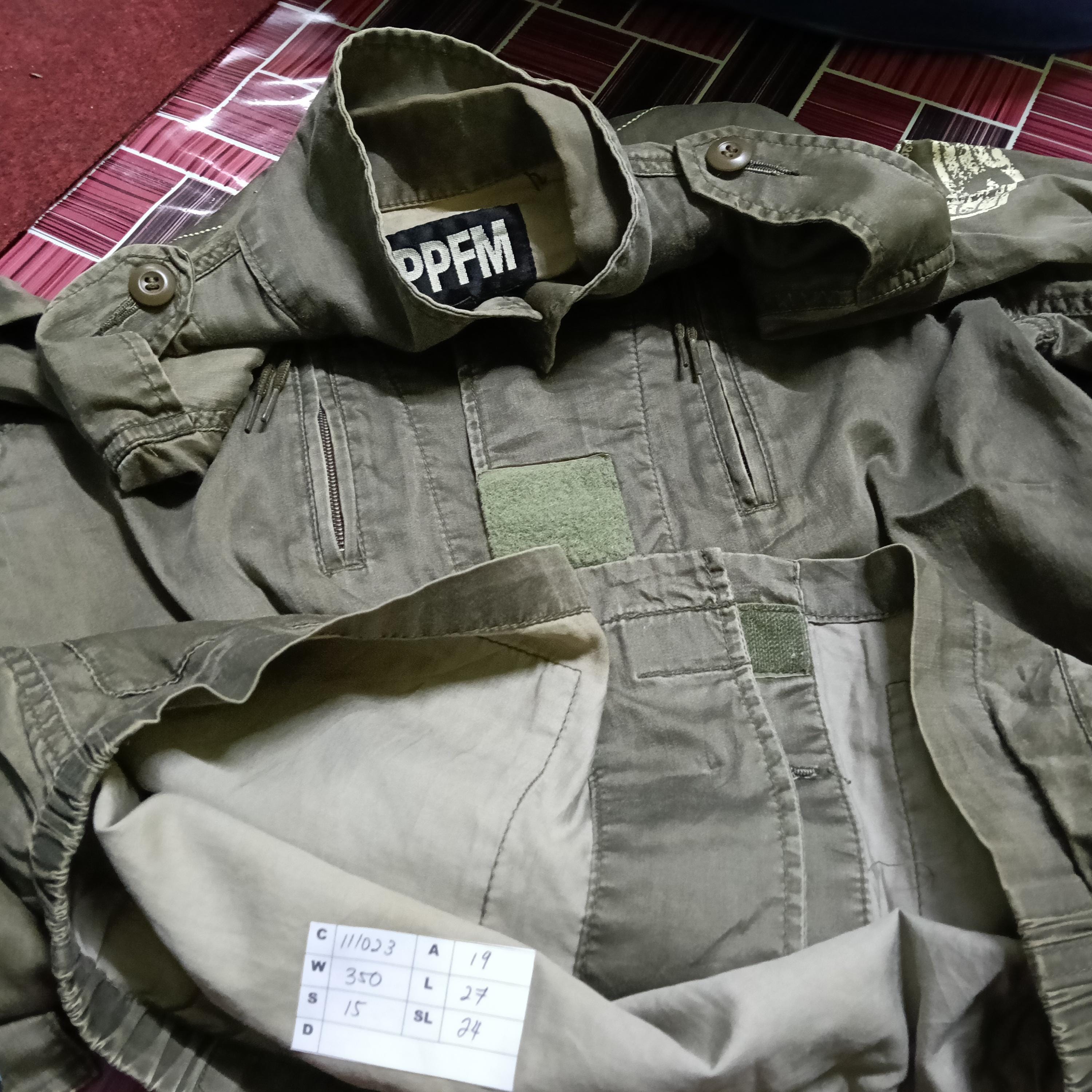 Vintage PPFM Japanese Brand Army Medium Green Jacket PPFM Zipper