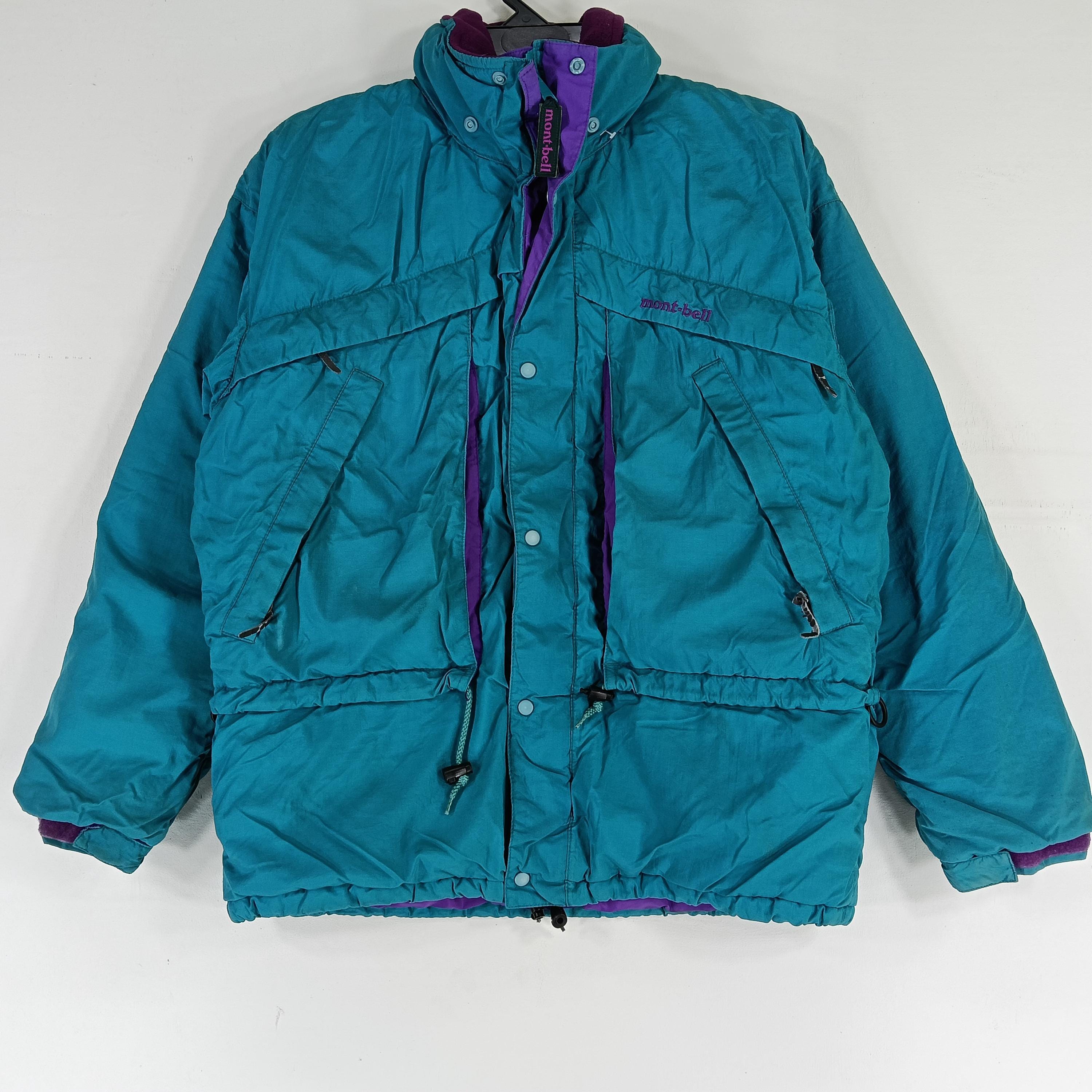 90s OLD mont-bell スキーウェア ライムグリーン セットアップ Vintage Mont-bell Ski Wear Snow Gear Bomber Hoodie Jacket Small