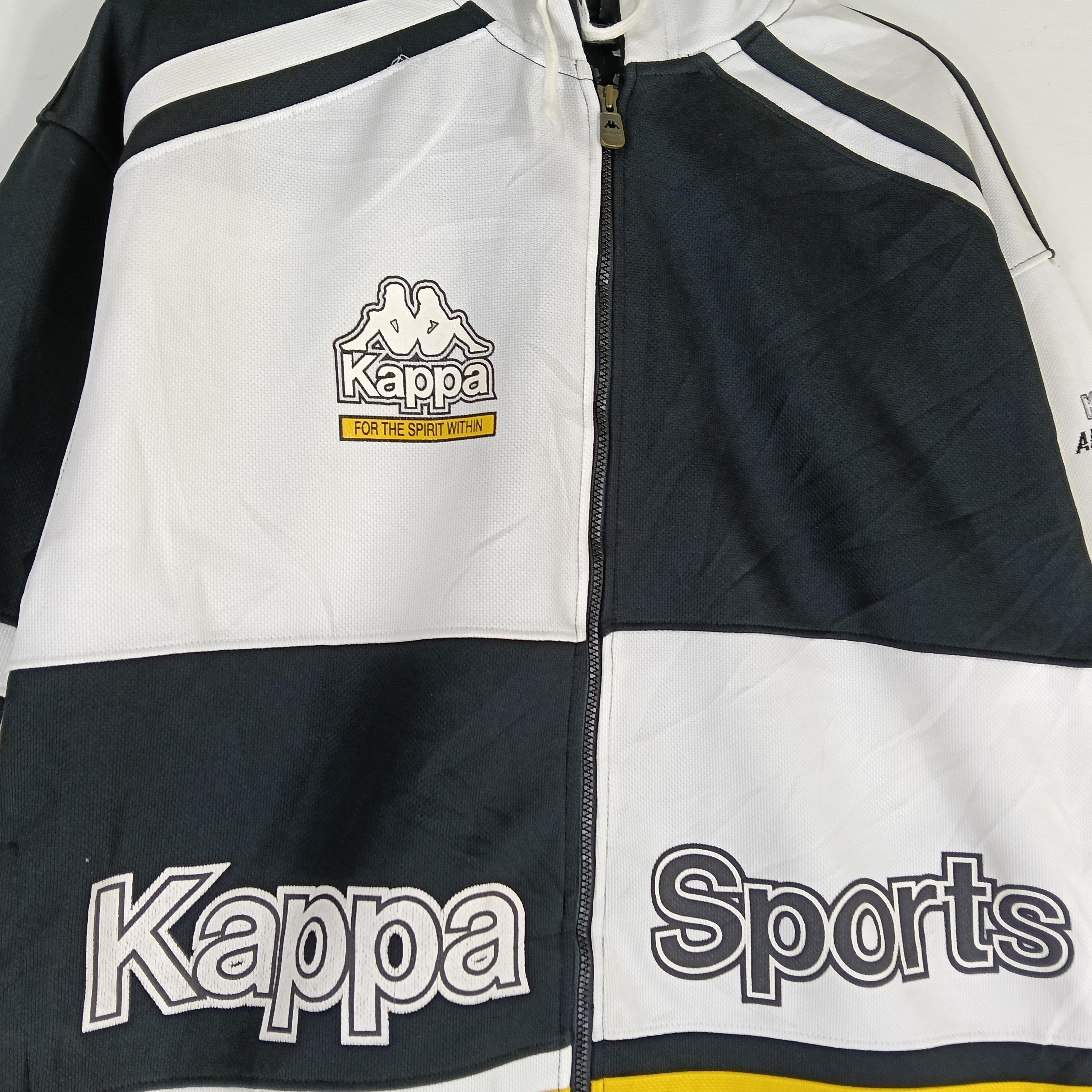 Vintage Kappa Sport Italia Black White Jacket Windbreaker Large