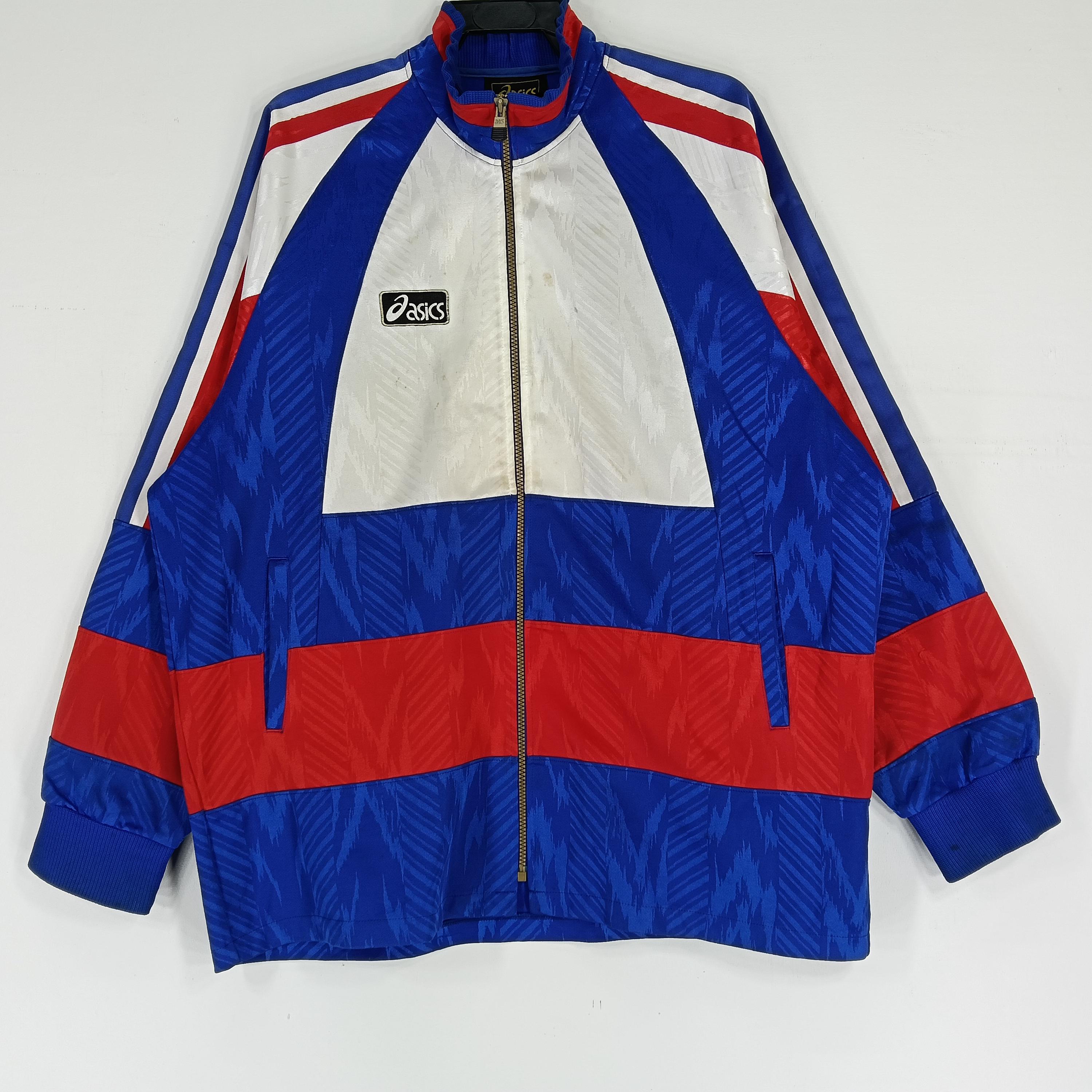 Vintage 90's Asics Football Gear Track Top Multicolor Xlarge