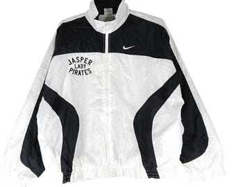 Vintage 90's Nike Swoosh Jasper Lady Pirates Multicolor Medium Women Windbreaker  Nike Swoosh Logo Zipper Windbreaker Sportwear Size M
