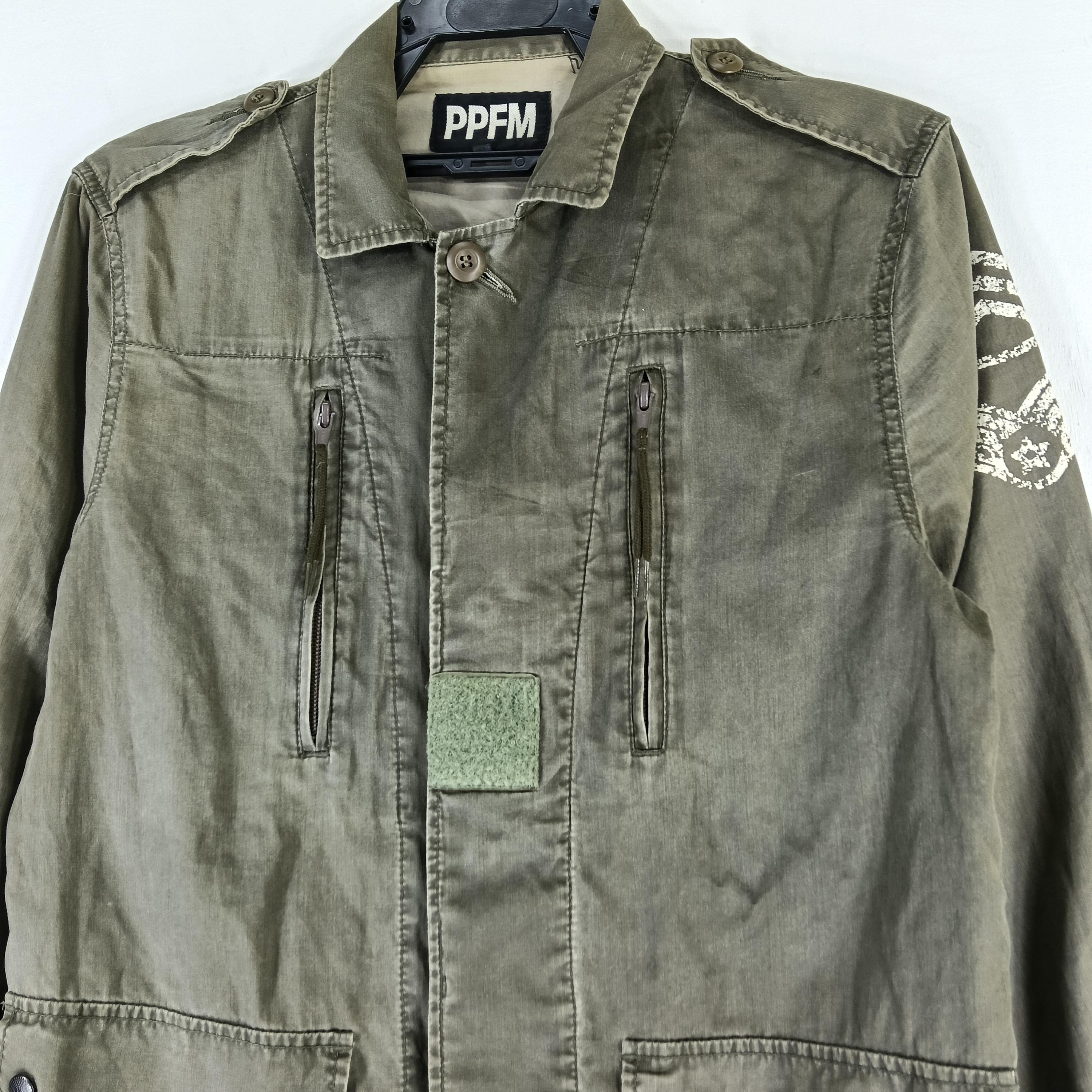 Vintage PPFM Japanese Brand Army Medium Green Jacket PPFM Zipper