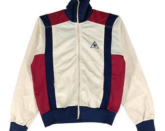 Vintage 90's Le Coq Sportif France Track Top Multicolor Small Jacket Le Coq Sportif Zipper Jacket Windbreaker Sportwear Sport Jacket Size S