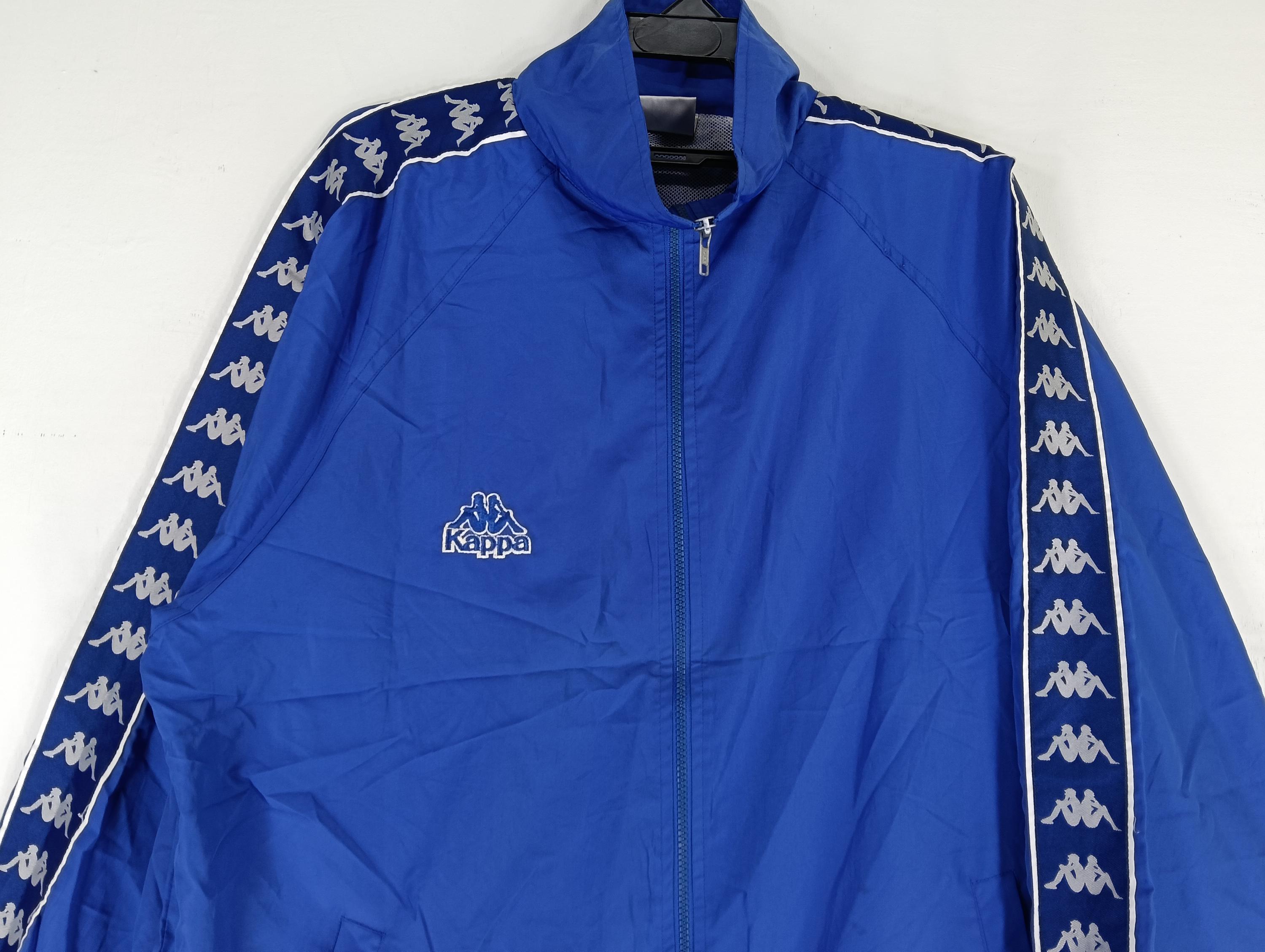 Vintage 90's Kappa Big Logo Blue Large Windbreaker Kappa Side Tape
