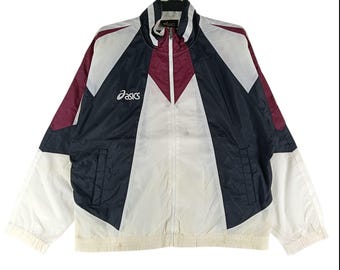 Vintage 90's Asics Japan Multicolor Medium Windbreaker Asics