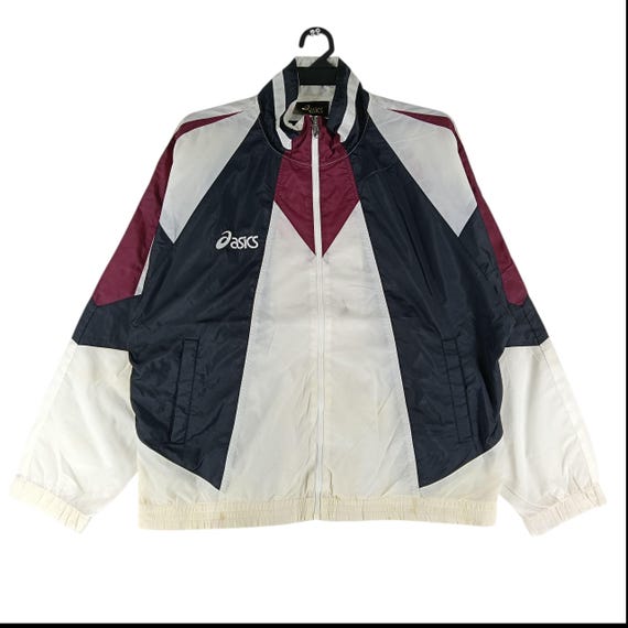 Vintage 90's Asics Japan Multicolor Medium Windbreaker Asics