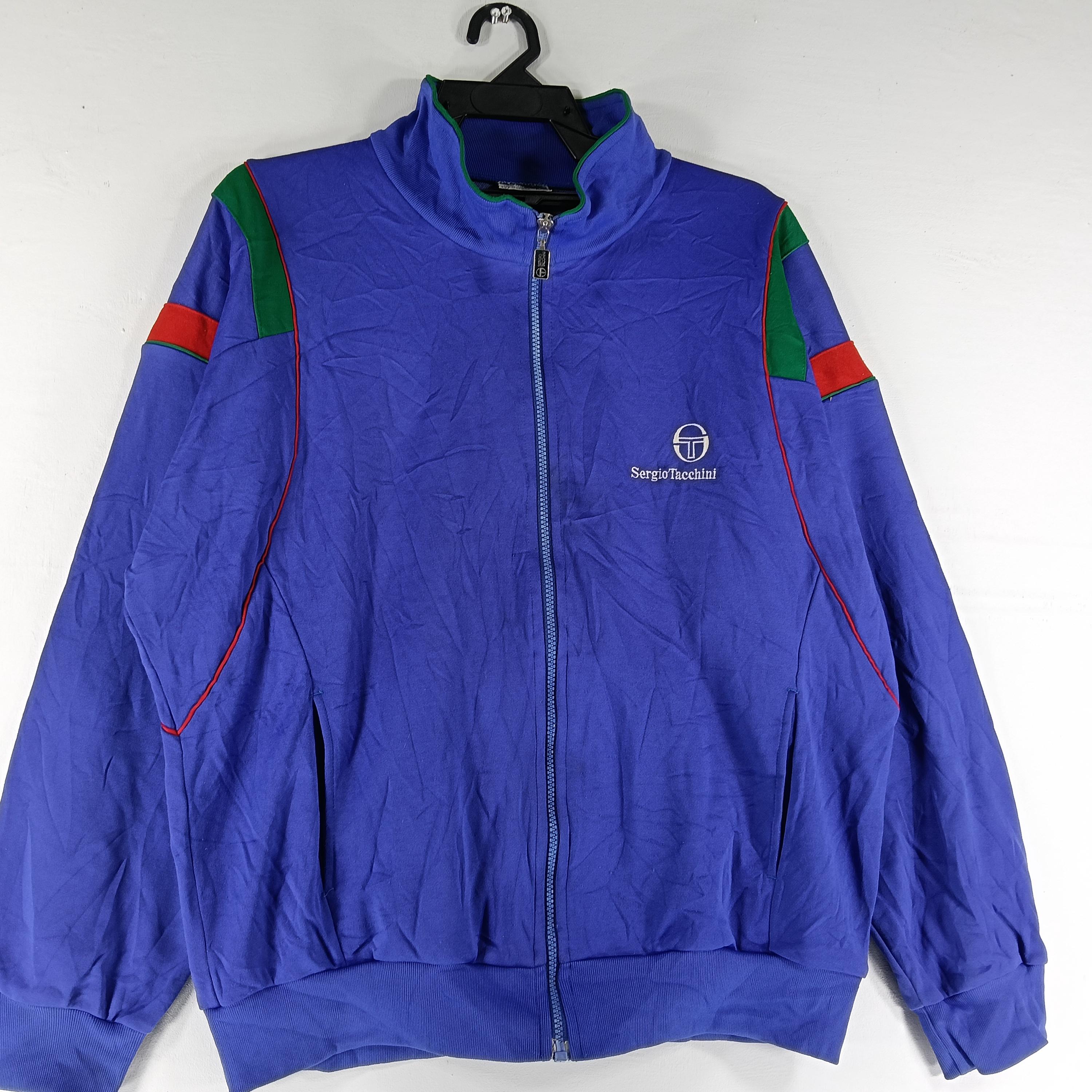 Vintage 90's Sergio Tacchini Purple Track Top Large Jacket Sergio