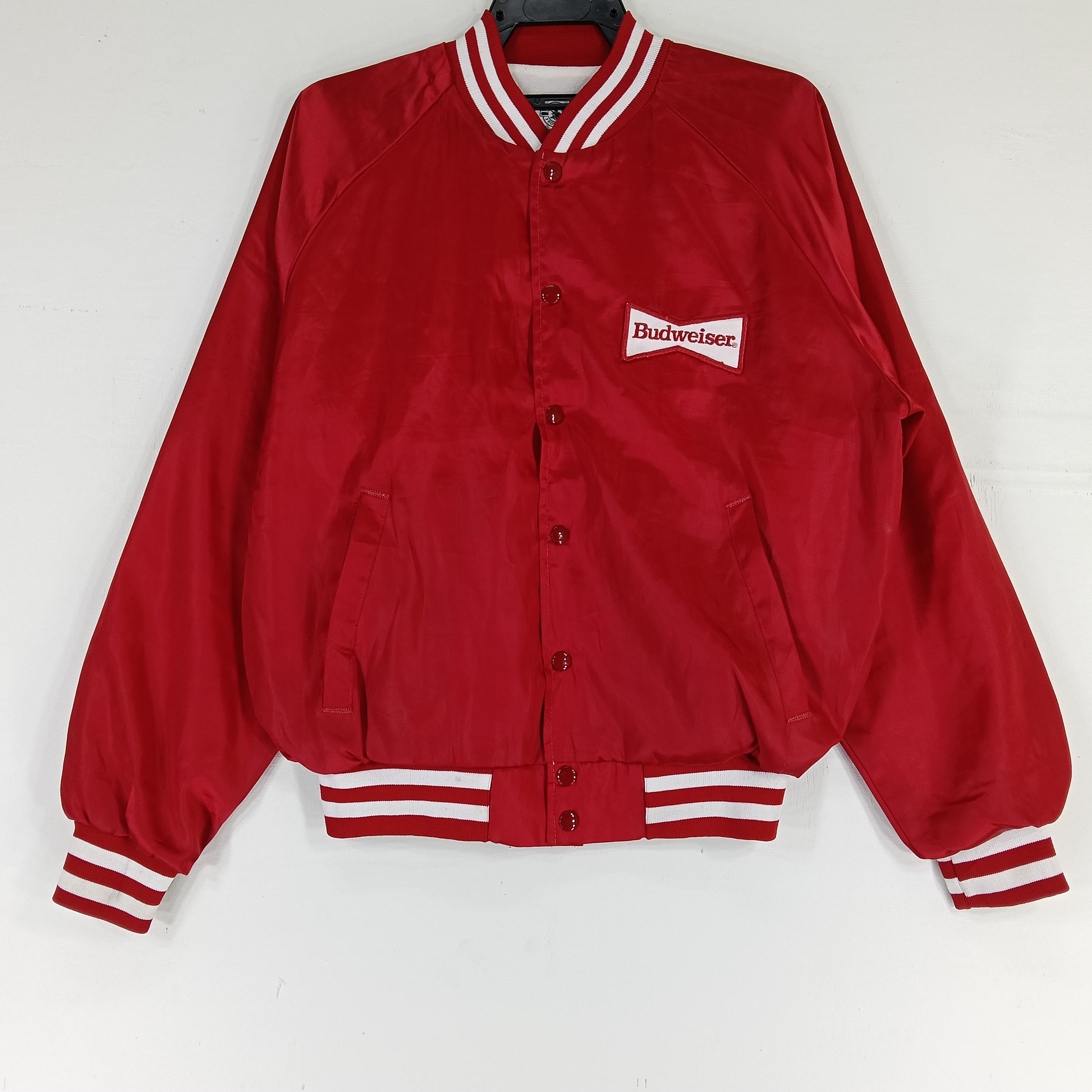 Vintage Budweiser Drinking Water Carbonated Stadium Varsity Satin 