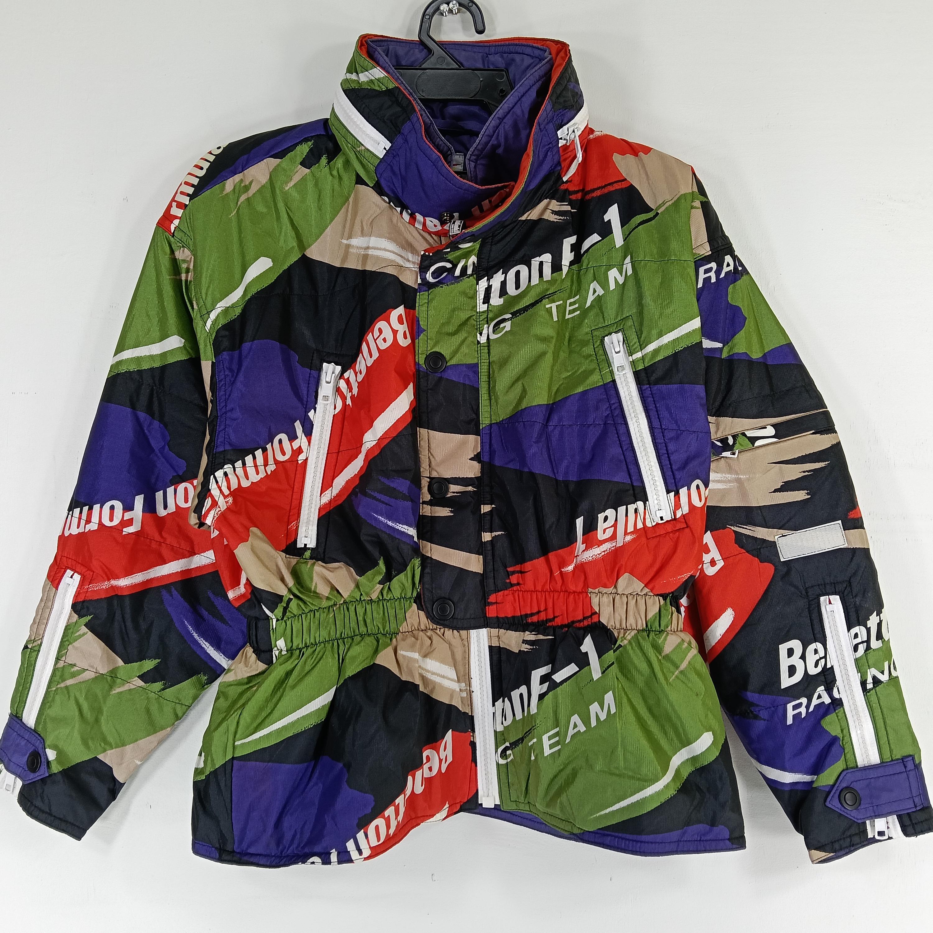 BENETTON 90s イタリア製 3rdタイプ トラッカージャケット 美品 Vintage 90's Benetton Formula One World Championship Overprint