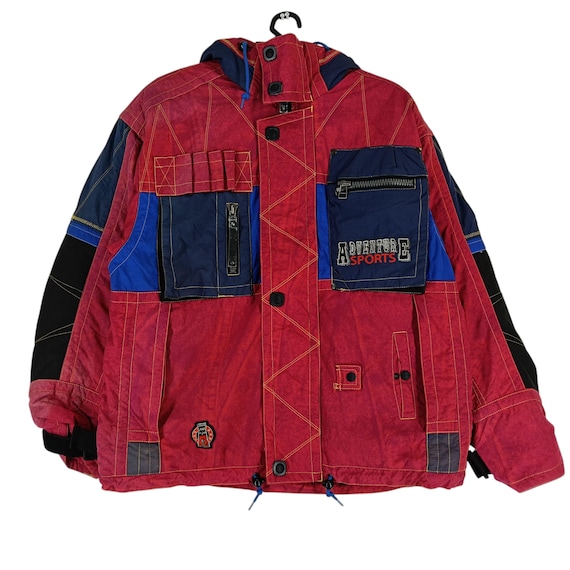 Vintage 90s Phenix Ski Wear Hoodie Red Jacket Large Phenix Alpine