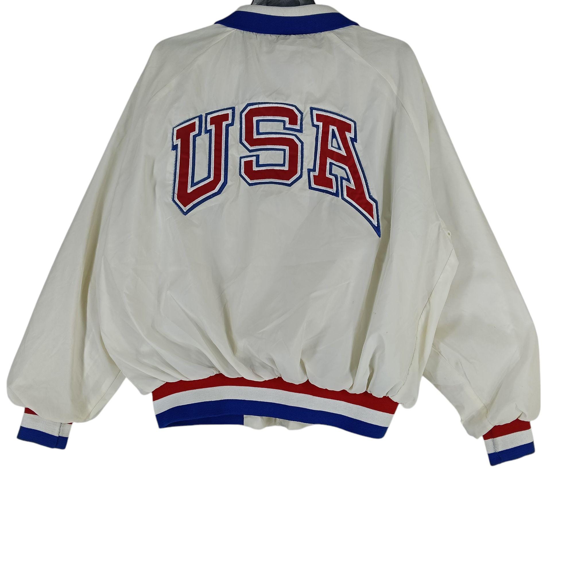 Vintage 90's USA Olympic Team White Xlarge Jacket Embroidery