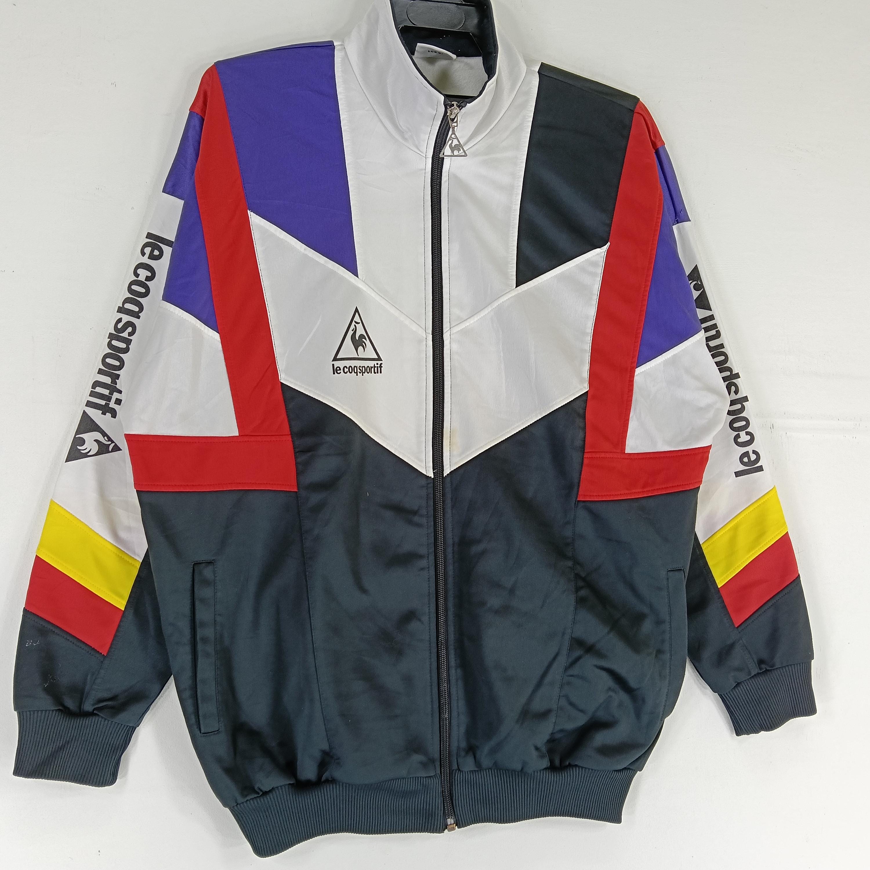 Vintage Le Coq Sportif Colorblock Track Top Jacket Large Le Coq