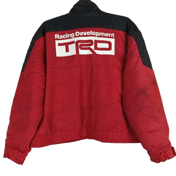 ウェア TRD Racing Grove Redcolor Vintage 90's TRD Toyota Racing Development Red Black Medium Jacket