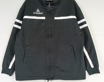 Vintage Le Coq Sportif Black Track Top Jacket Large Le Coq France