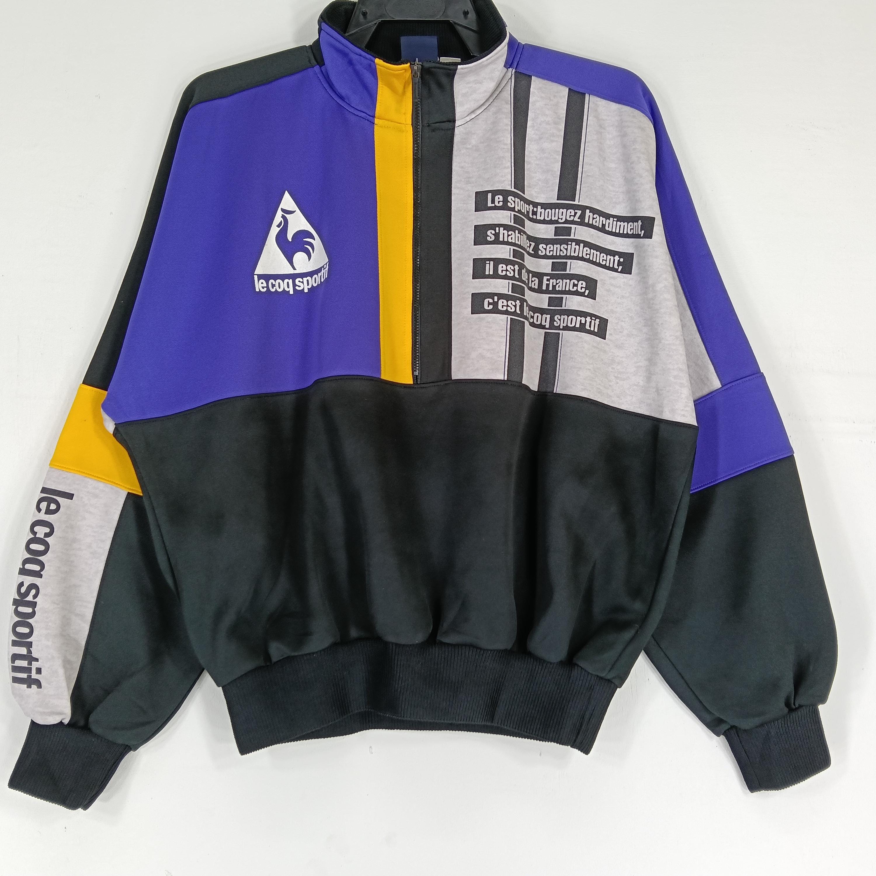 LE COQ SPORTIF ハーフジップジャケット LL Vintage 90's Le Coq Sportif Half Zipper Large Jacket Multicolor Le