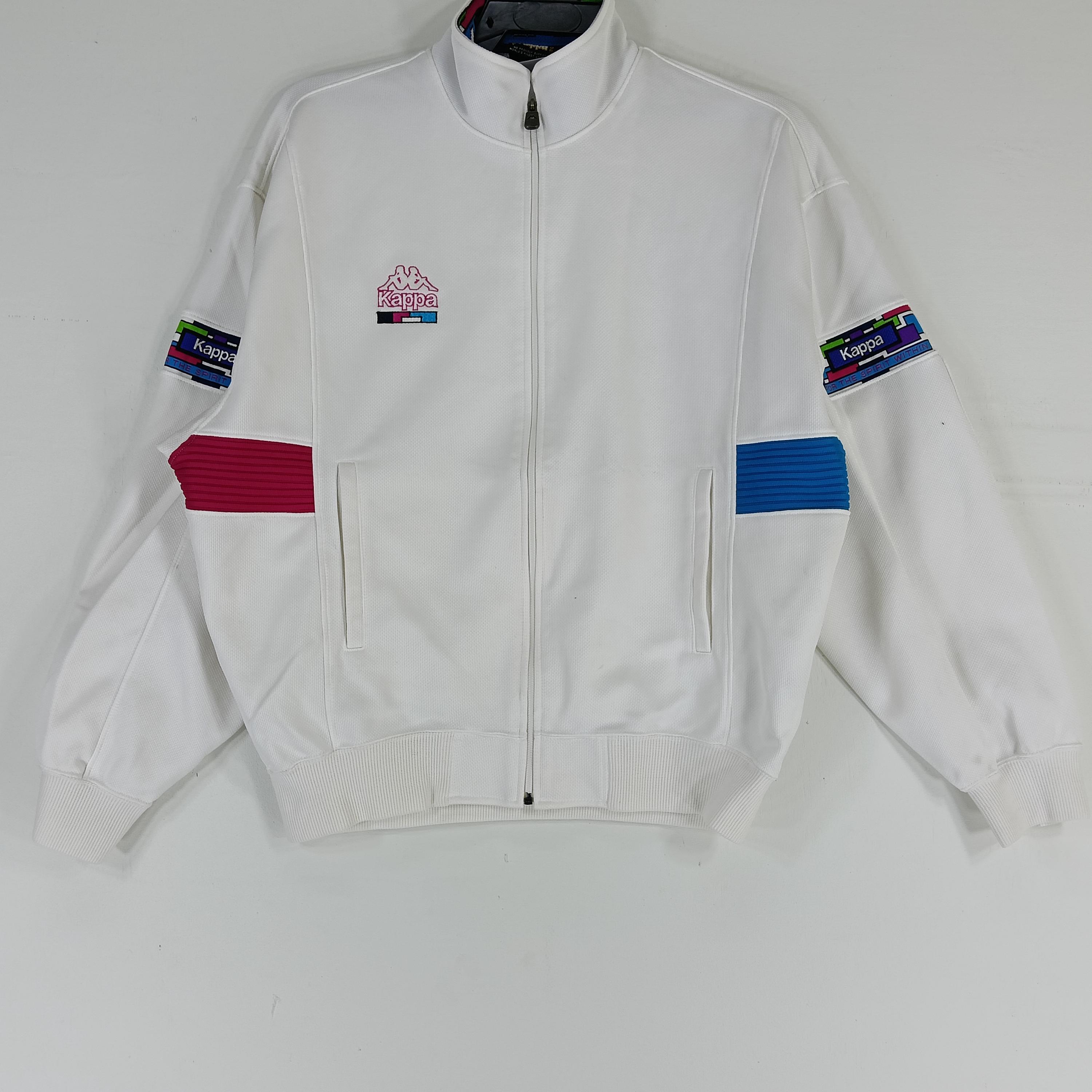 Vintage 90's Kappa White Medium Track Top Jacket Kappa Sportwear