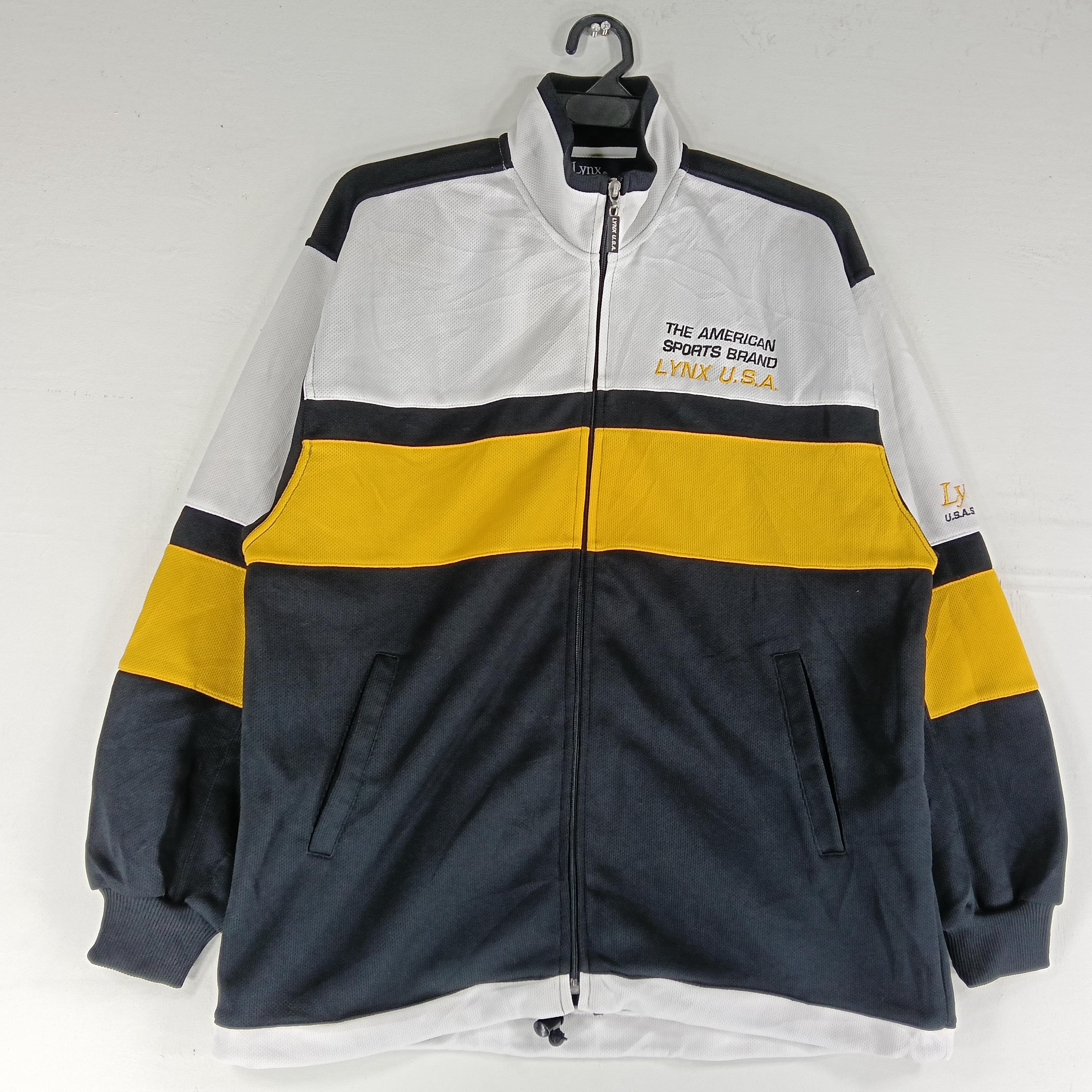Vintage LYNX Usa Track Top Jacket Multcolor Medium Jacket Lynx