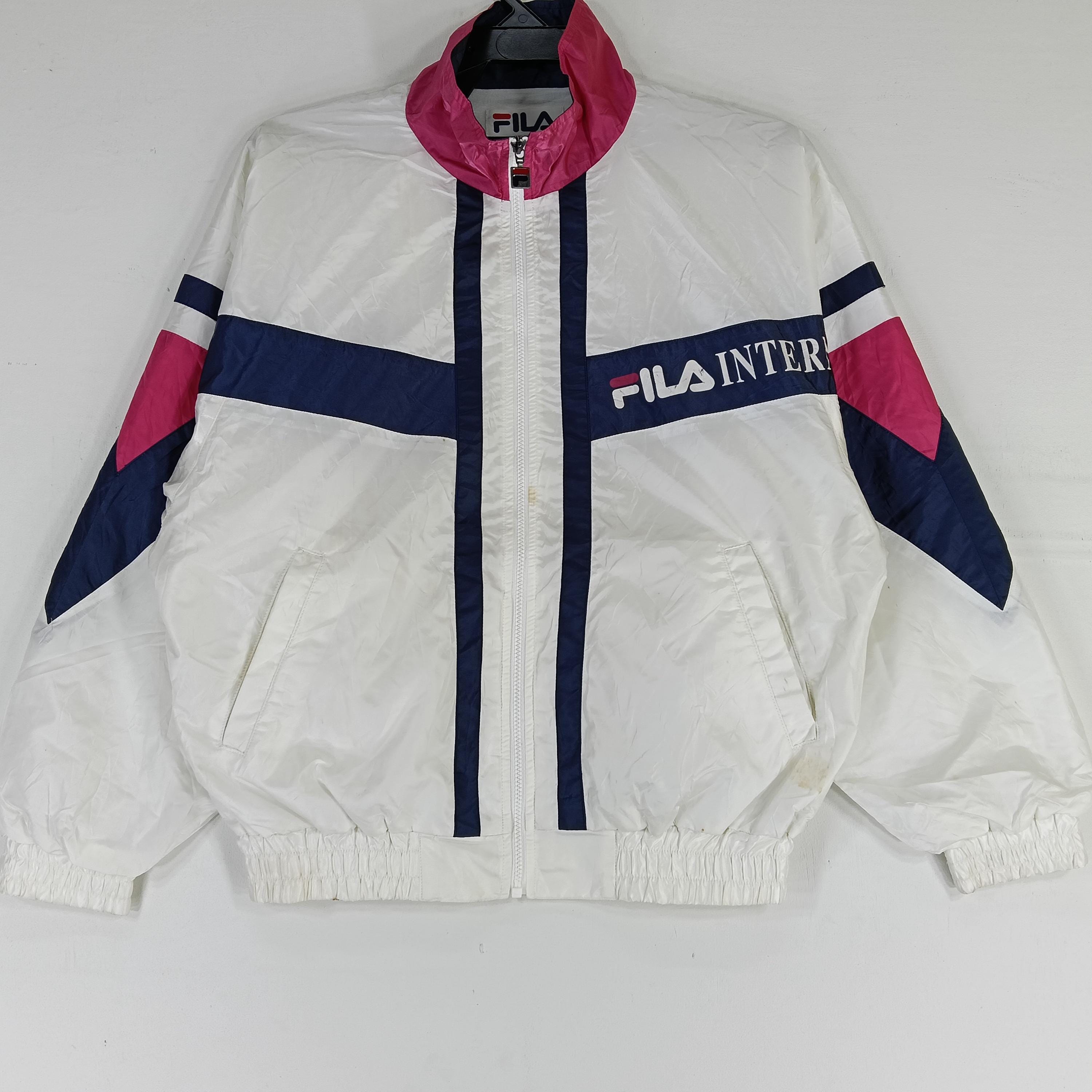 ヴィンテージ 90's Fila Biella Italia ホワイト ラージ ウインド