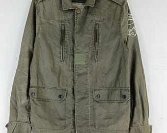 Vintage PPFM Japanese Brand Army Medium Green Jacket PPFM Zipper