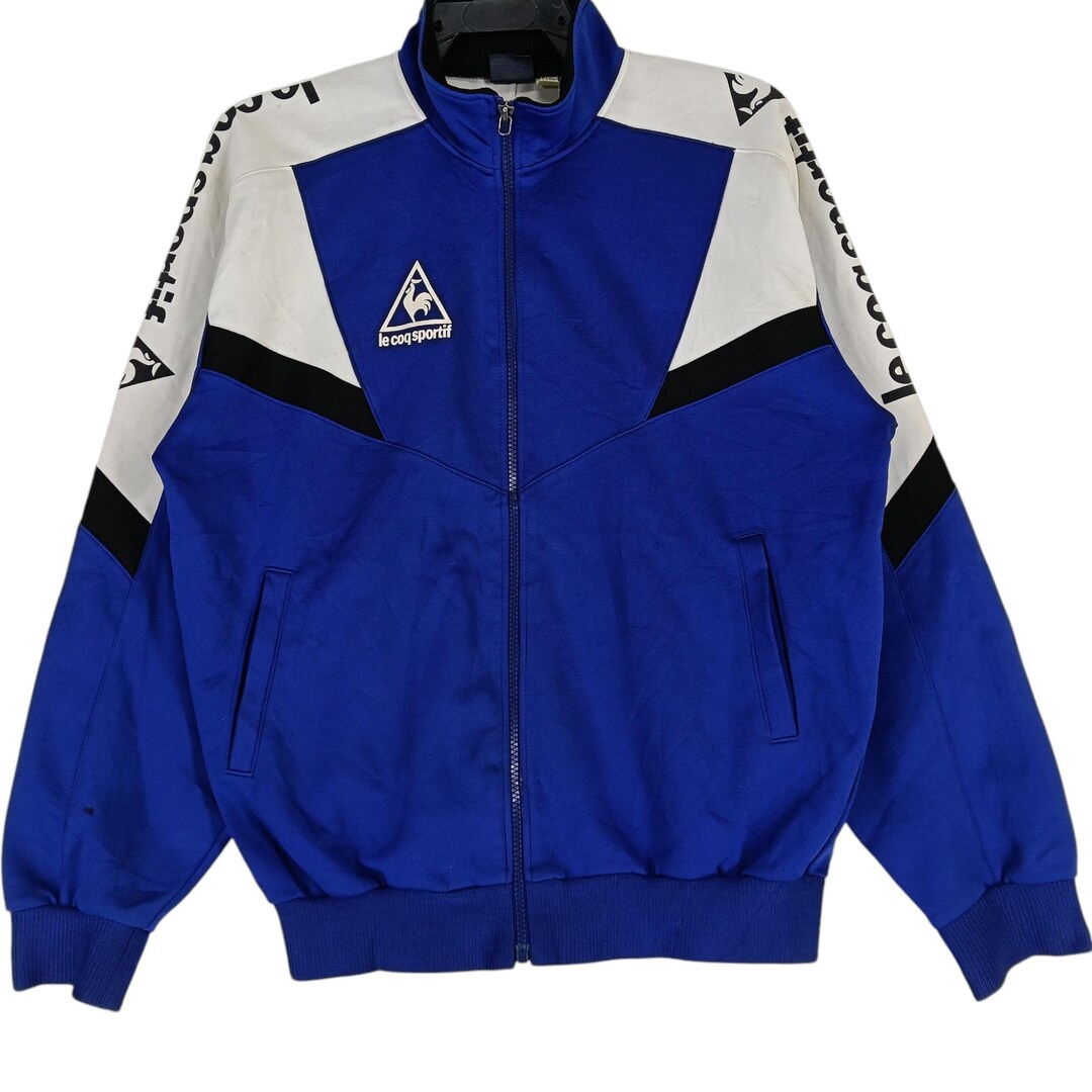 Jacket Le Coq Sportif 47 90 Vintage 90's Le Coq Sportif Blue Track