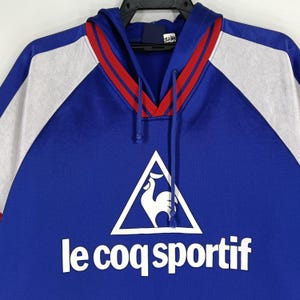 Vintage 90er Jahre Le Coq Sportif Track Top Jacke Medium Pullover Jersey Multicolor Jacke Le Coq Sportif Logo Größe M Bild 4