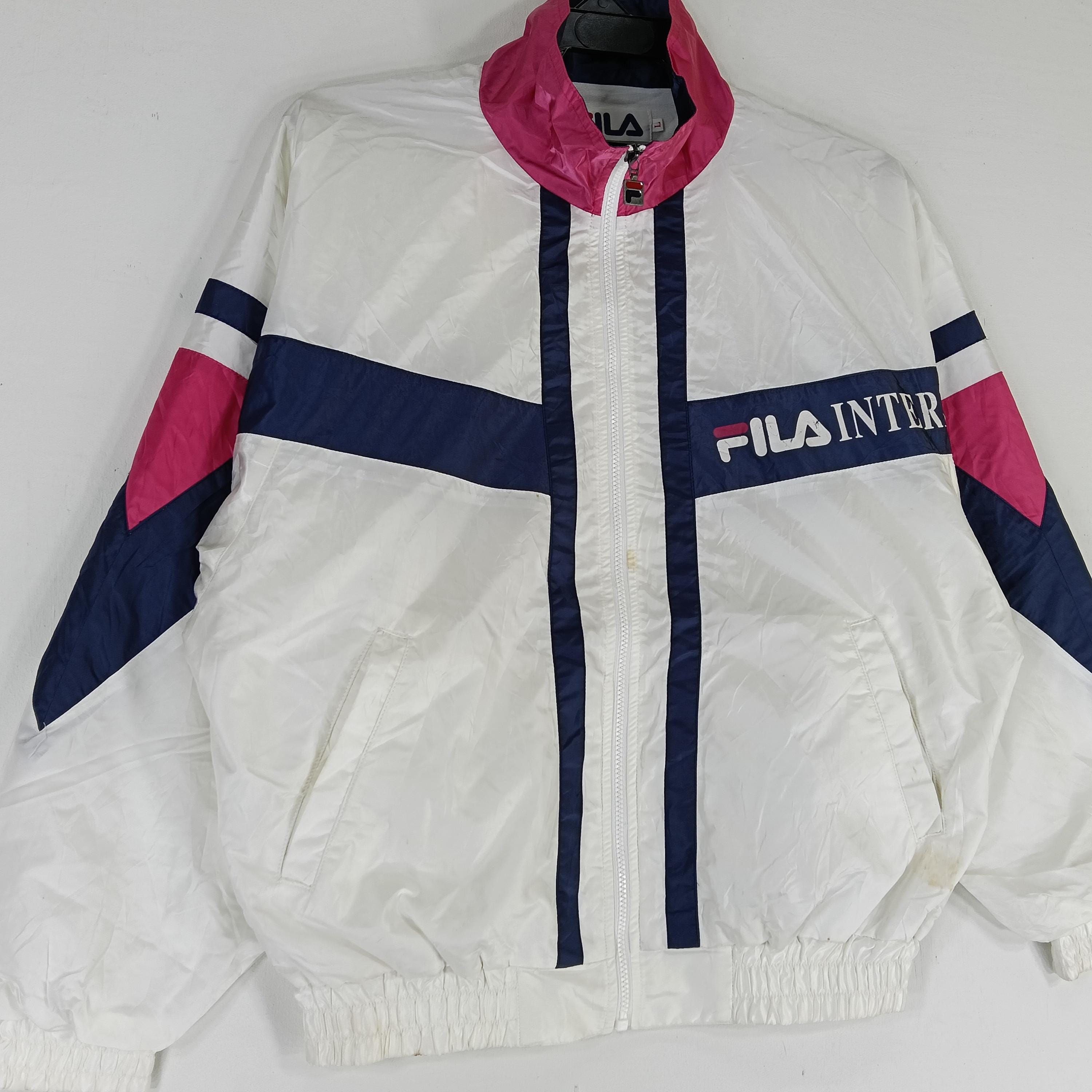 ヴィンテージ 90's Fila Biella Italia ホワイト ラージ ウインド