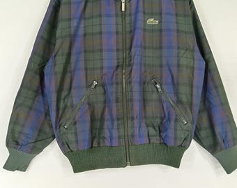 90s CHEMISE LACOSTE チェック　ブルゾン　ジャケット シュミーズラコステ チェック柄 ブルゾン グリーン 他 CHEMISE LACOSTE