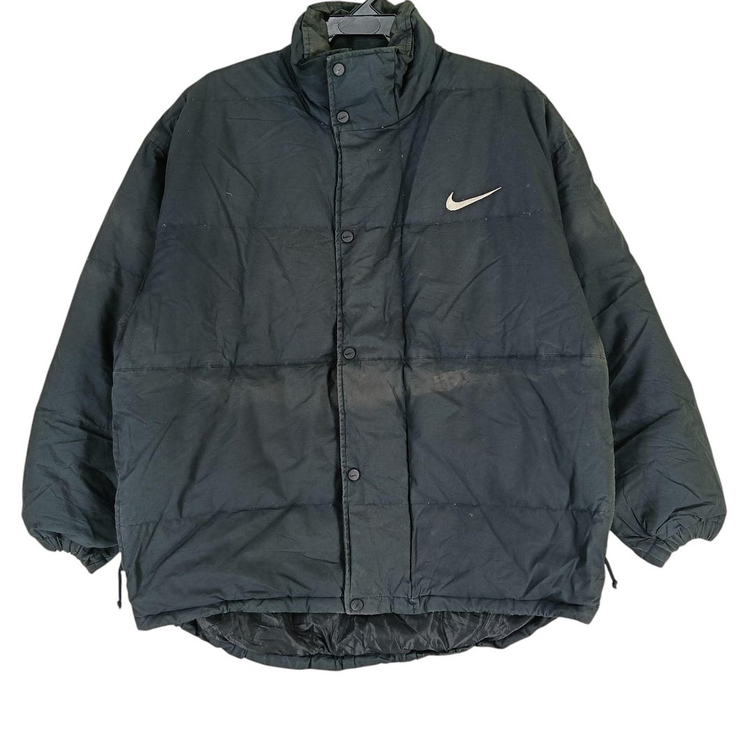 Vintage 90's Nike Swoosh Black Xlarge Jacket Nike Swoosh Logo