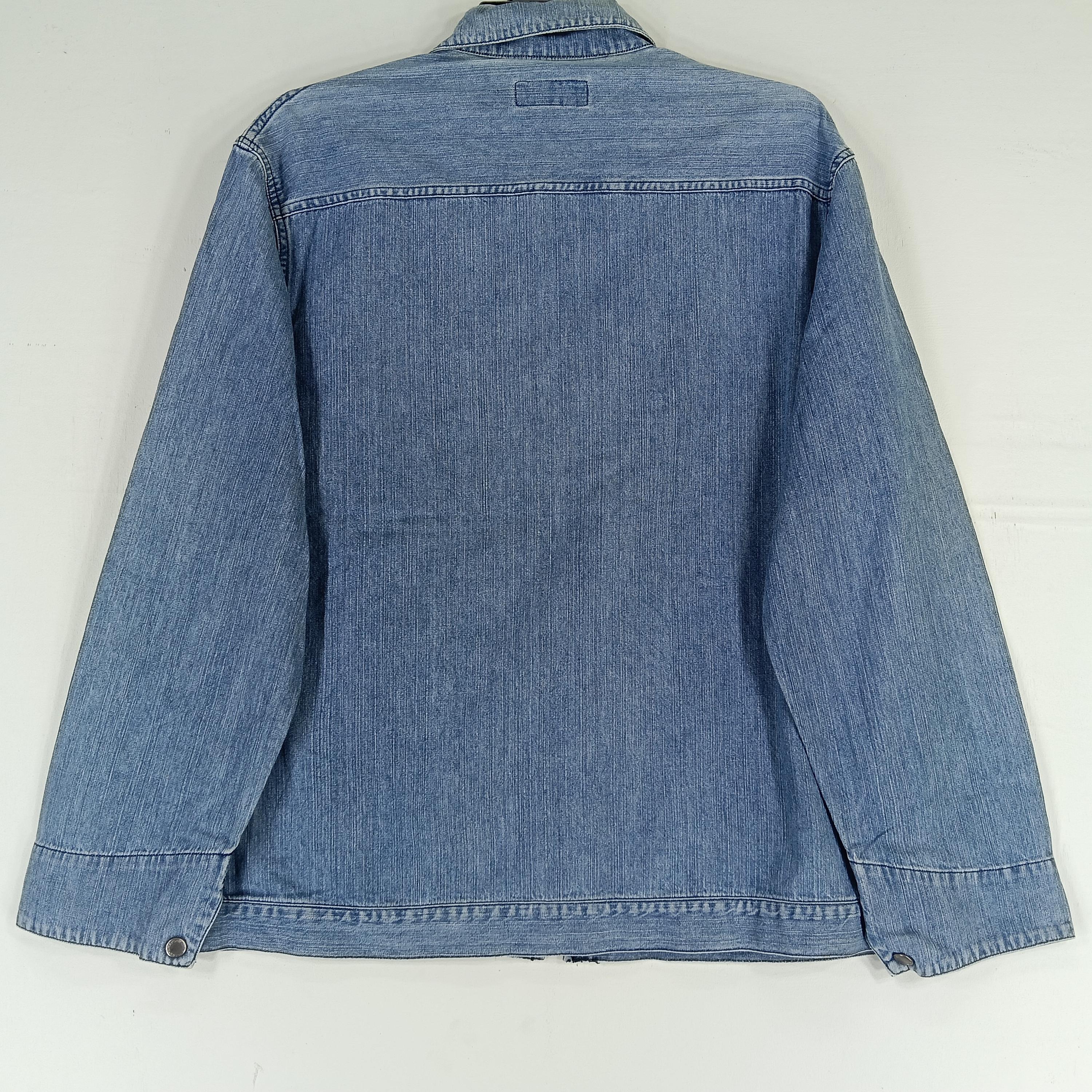 Vintage 90s Chaps Ralph Lauren Denim Jeans Worker Jacket Large 